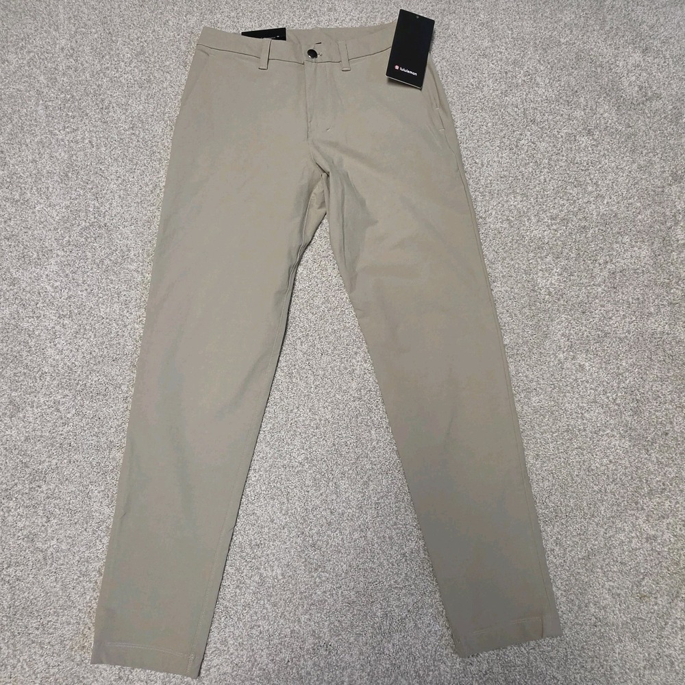 lululemon ABC Pants Mens 30 Stone Khaki Slim Fit Trouser Versa Twill LM5B67S - Picture 3 of 10